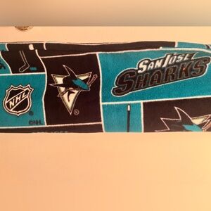 San Jose Sharks Fleece Scarf in Teal and Black